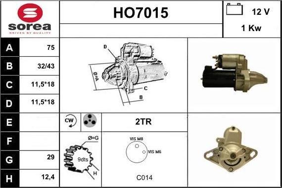 Sera HO7015 - Стартер unicars.by