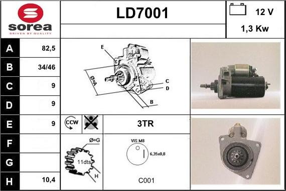 Sera LD7001 - Стартер unicars.by