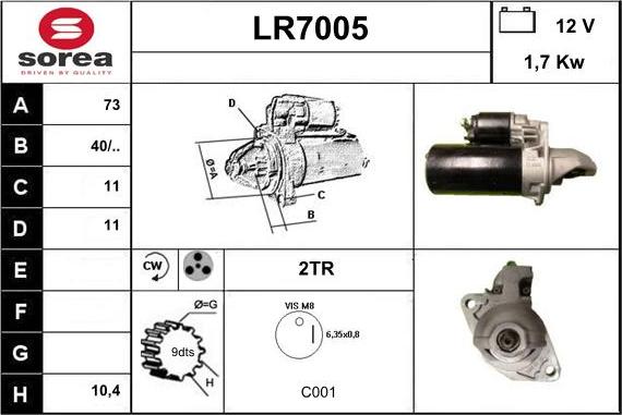 Sera LR7005 - Стартер unicars.by