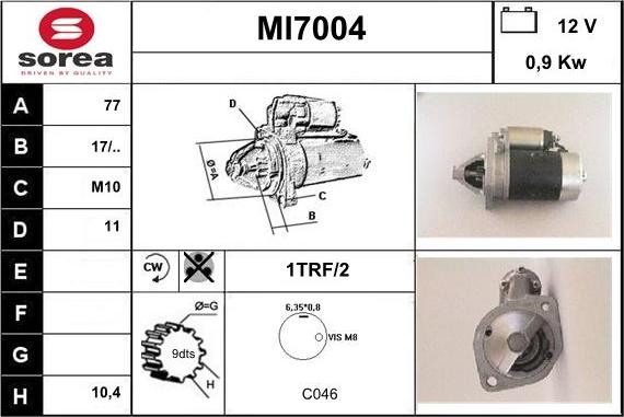 Sera MI7004 - Стартер unicars.by