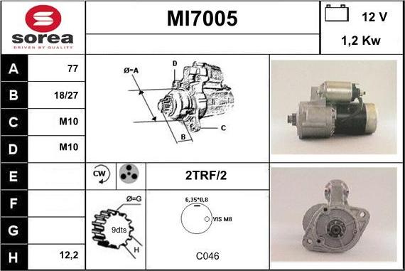 Sera MI7005 - Стартер unicars.by