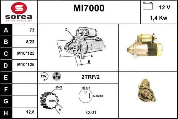 Sera MI7000 - Стартер unicars.by