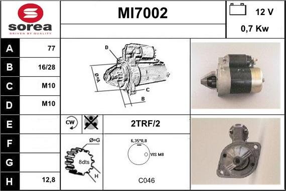 Sera MI7002 - Стартер unicars.by