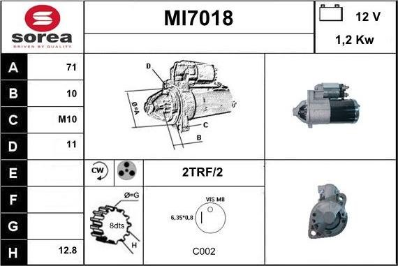 Sera MI7018 - Стартер unicars.by