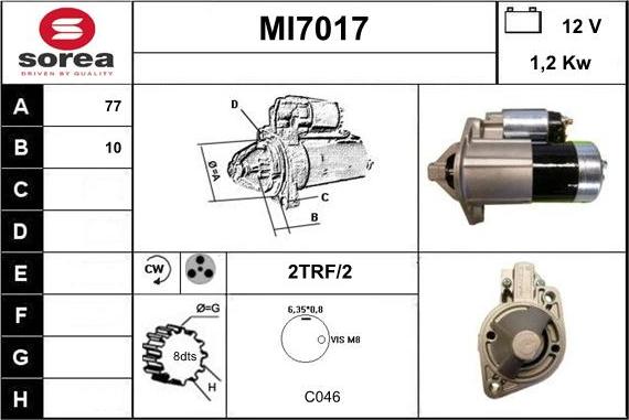 Sera MI7017 - Стартер unicars.by