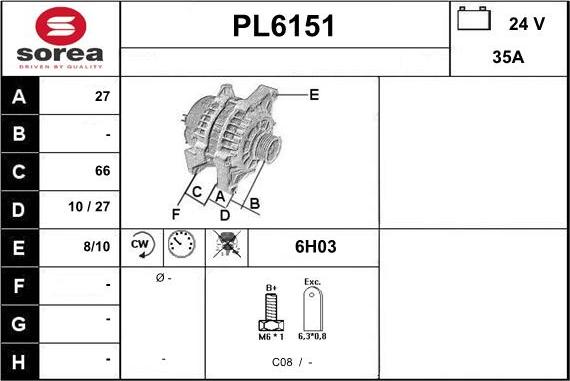 Sera PL6151 - Генератор unicars.by