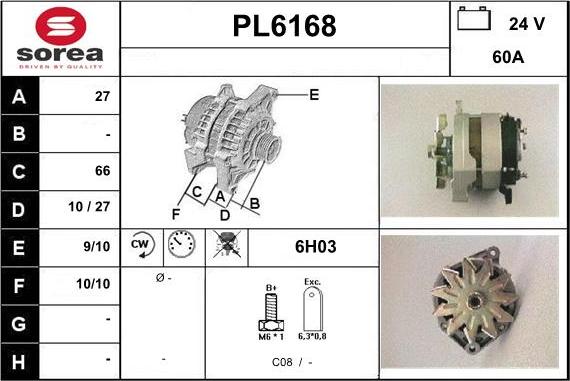 Sera PL6168 - Генератор unicars.by