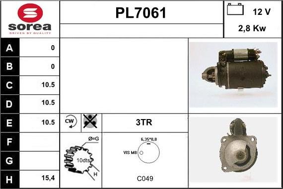 Sera PL7061 - Стартер unicars.by