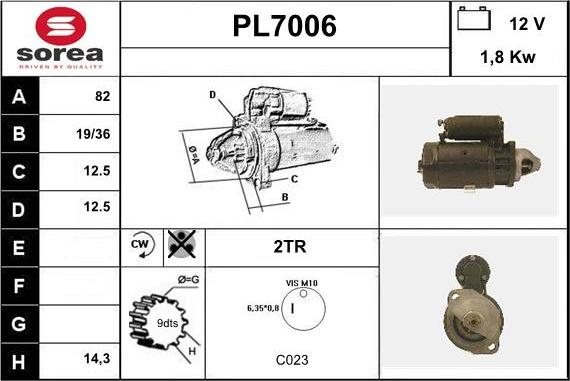 Sera PL7006 - Стартер unicars.by