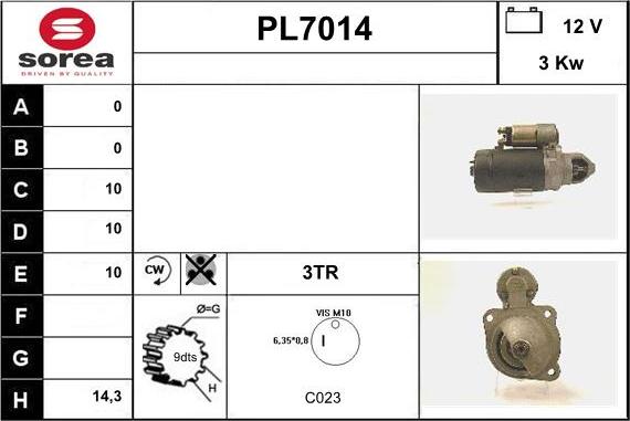 Sera PL7014 - Стартер unicars.by