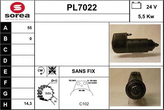 Sera PL7022 - Стартер unicars.by