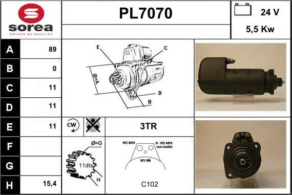 Sera PL7070 - Стартер unicars.by