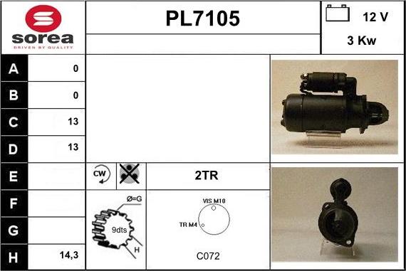 Sera PL7105 - Стартер unicars.by