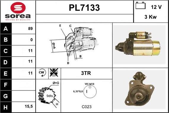 Sera PL7133 - Стартер unicars.by