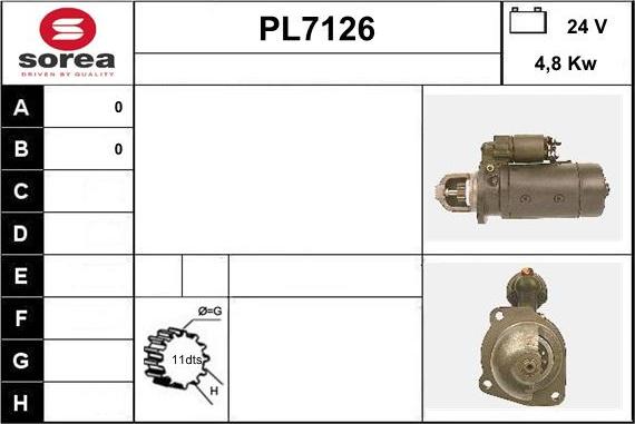 Sera PL7126 - Стартер unicars.by