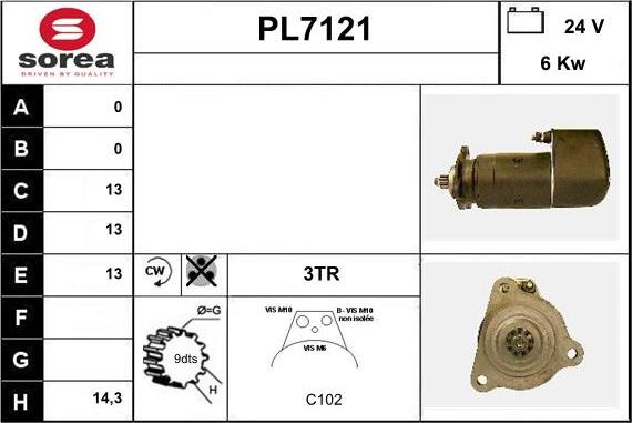 Sera PL7121 - Стартер unicars.by