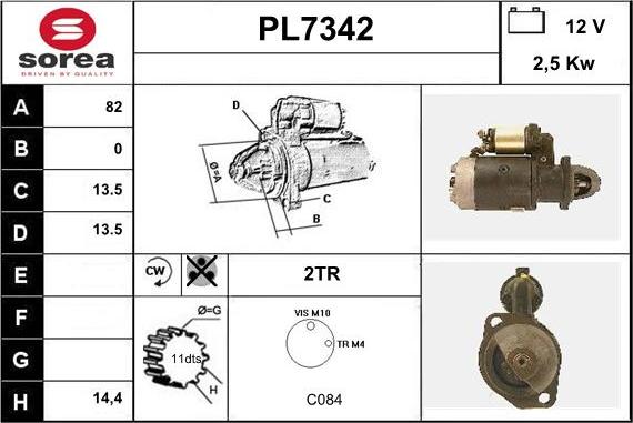 Sera PL7342 - Стартер unicars.by