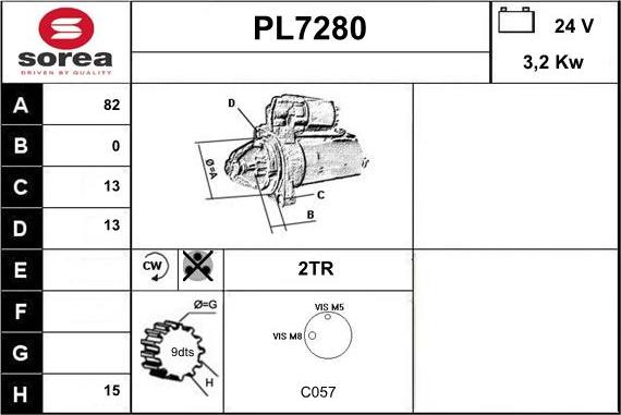 Sera PL7280 - Стартер unicars.by