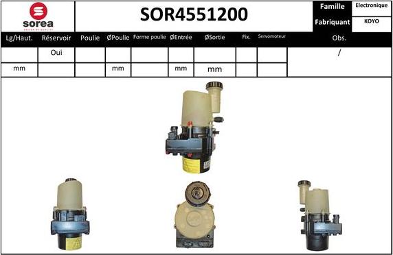 Sera SOR4551200 - Гидравлический насос, рулевое управление, ГУР unicars.by