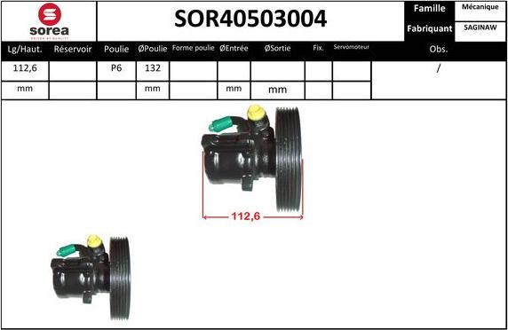 Sera SOR40503004 - Гидравлический насос, рулевое управление, ГУР unicars.by