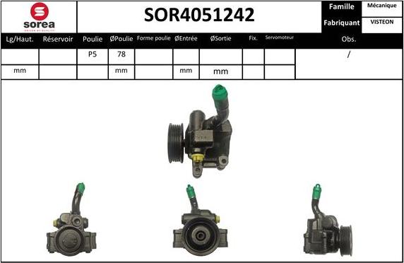 Sera SOR4051242 - Гидравлический насос, рулевое управление, ГУР unicars.by