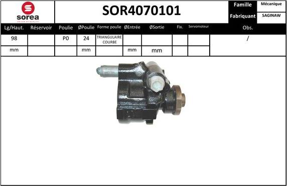 Sera SOR4070101 - Гидравлический насос, рулевое управление, ГУР unicars.by