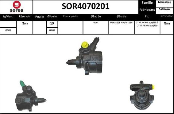 Sera SOR4070201 - Гидравлический насос, рулевое управление, ГУР unicars.by