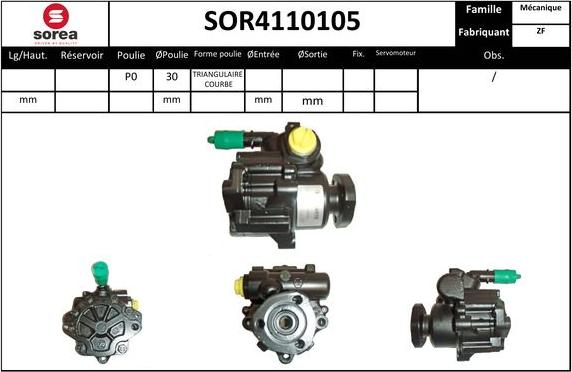 Sera SOR4110105 - Гидравлический насос, рулевое управление, ГУР unicars.by