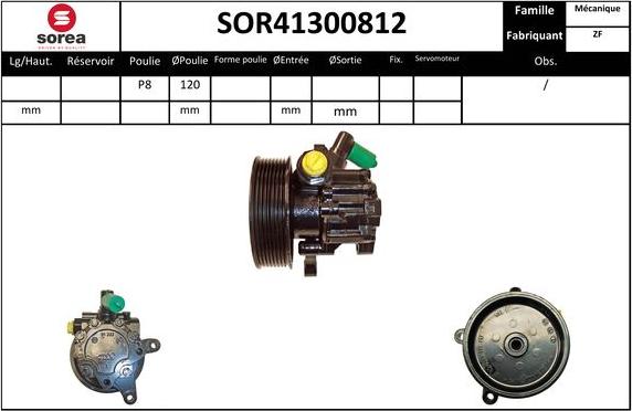 Sera SOR41300812 - Гидравлический насос, рулевое управление, ГУР unicars.by