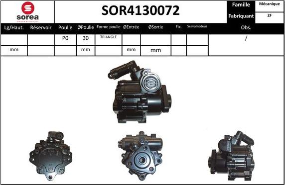 Sera SOR4130072 - Гидравлический насос, рулевое управление, ГУР unicars.by