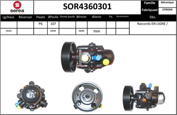 Sera SOR4360301 - Гидравлический насос, рулевое управление, ГУР unicars.by