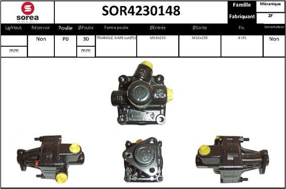 Sera SOR4230148 - Гидравлический насос, рулевое управление, ГУР unicars.by