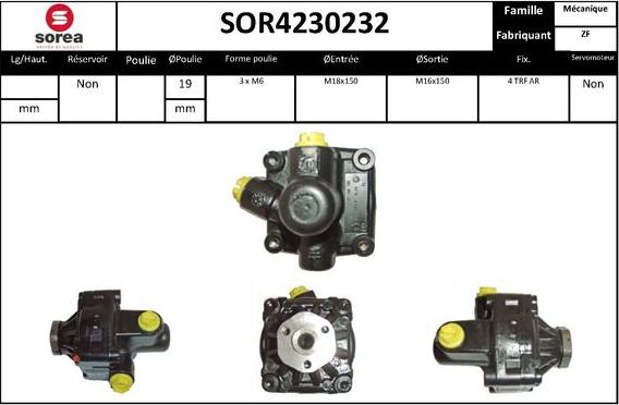 Sera SOR4230232 - Гидравлический насос, рулевое управление, ГУР unicars.by