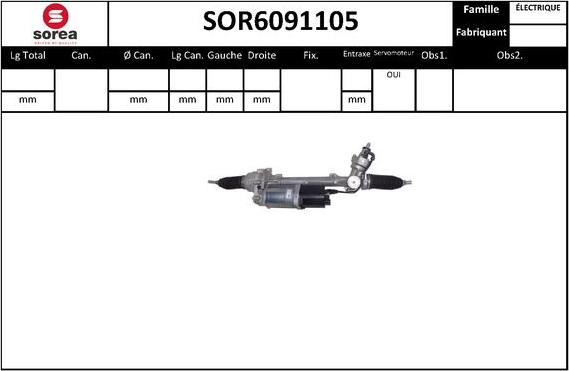 Sera SOR6091105 - Рулевой механизм, рейка unicars.by