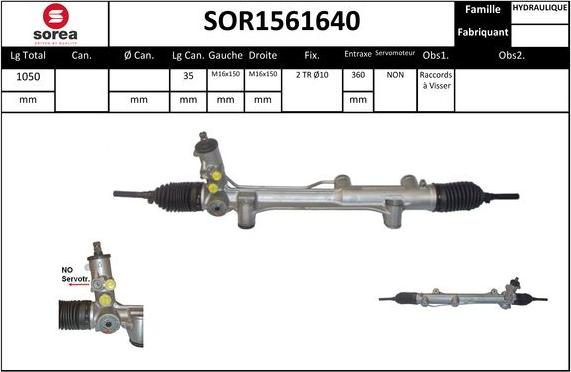 Sera SOR1561640 - Рулевой механизм, рейка unicars.by