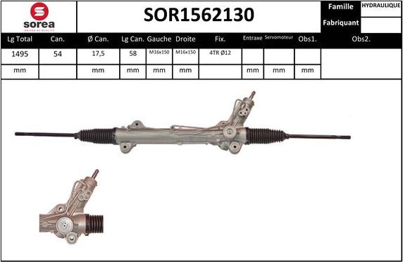 Sera SOR1562130 - Рулевой механизм, рейка unicars.by