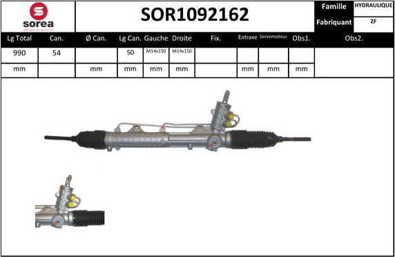 Sera SOR1092162 - Рулевой механизм, рейка unicars.by