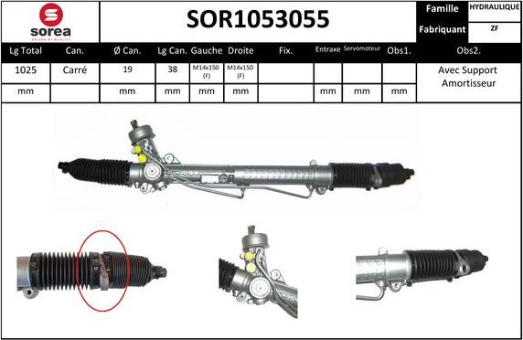 Sera SOR1053055 - Рулевой механизм, рейка unicars.by