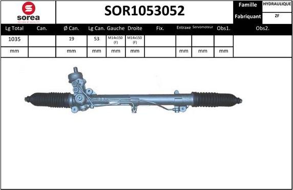 Sera SOR1053052 - Рулевой механизм, рейка unicars.by