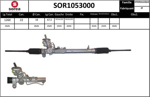 Sera SOR1053000 - Рулевой механизм, рейка unicars.by