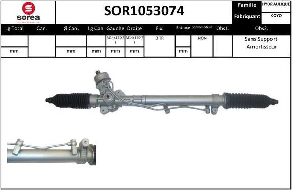 Sera SOR1053074 - Рулевой механизм, рейка unicars.by