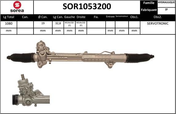 Sera SOR1053200 - Рулевой механизм, рейка unicars.by