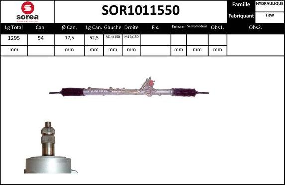 Sera SOR1011550 - Рулевой механизм, рейка unicars.by