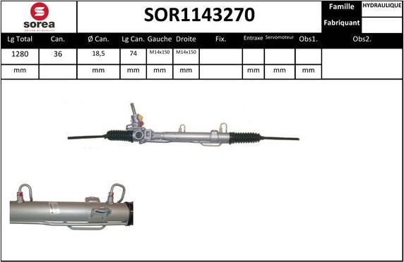 Sera SOR1143270 - Рулевой механизм, рейка unicars.by