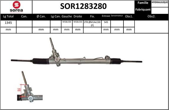 Sera SOR1283280 - Рулевой механизм, рейка unicars.by