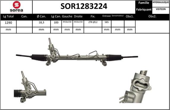 Sera SOR1283224 - Рулевой механизм, рейка unicars.by