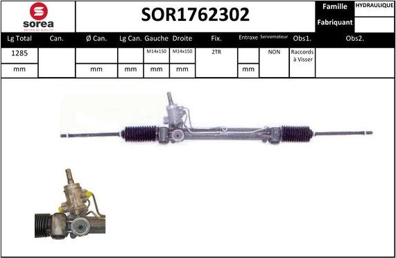 Sera SOR1762302 - Рулевой механизм, рейка unicars.by