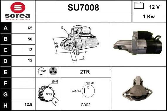 Sera SU7008 - Стартер unicars.by