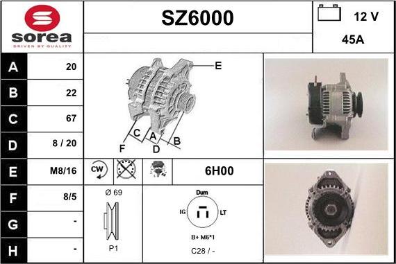 Sera SZ6000 - Генератор unicars.by