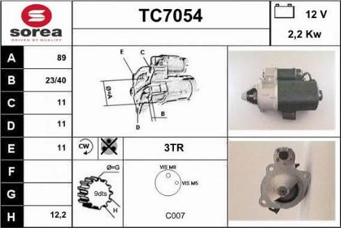 Sera TC7054 - Стартер unicars.by